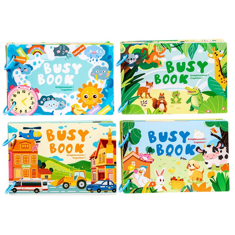 Kids Montessori Toys Quiet Book My First Busy Book DIY Puzzle Animal Numbers Matching Game Educational Toys For Children