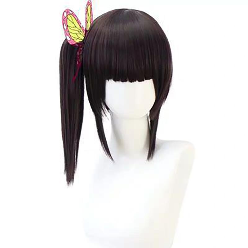 Anime Demon Slayer Tsuyuri Kanao Cosplay Costume Kimetsu No Yaiba Devil Hunter Wig Butterfly Headdress Adult Kids Party Kimono