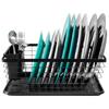 Dish Drainer for Plates, Cutlery, Cups, Metal Black Dish Drainer