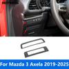 Interior Accessories For Mazda 3 M3 Axela - 2024 2025 Carbon Fiber Head Light Lamp Adjustment Switch Panel Cover Trim