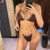 8 Colors Halter Ribbed High Leg Cut Bikini Female Swimsuit Women Swimwear Two-pieces Bikini set Bather Bathing Suit Swim
