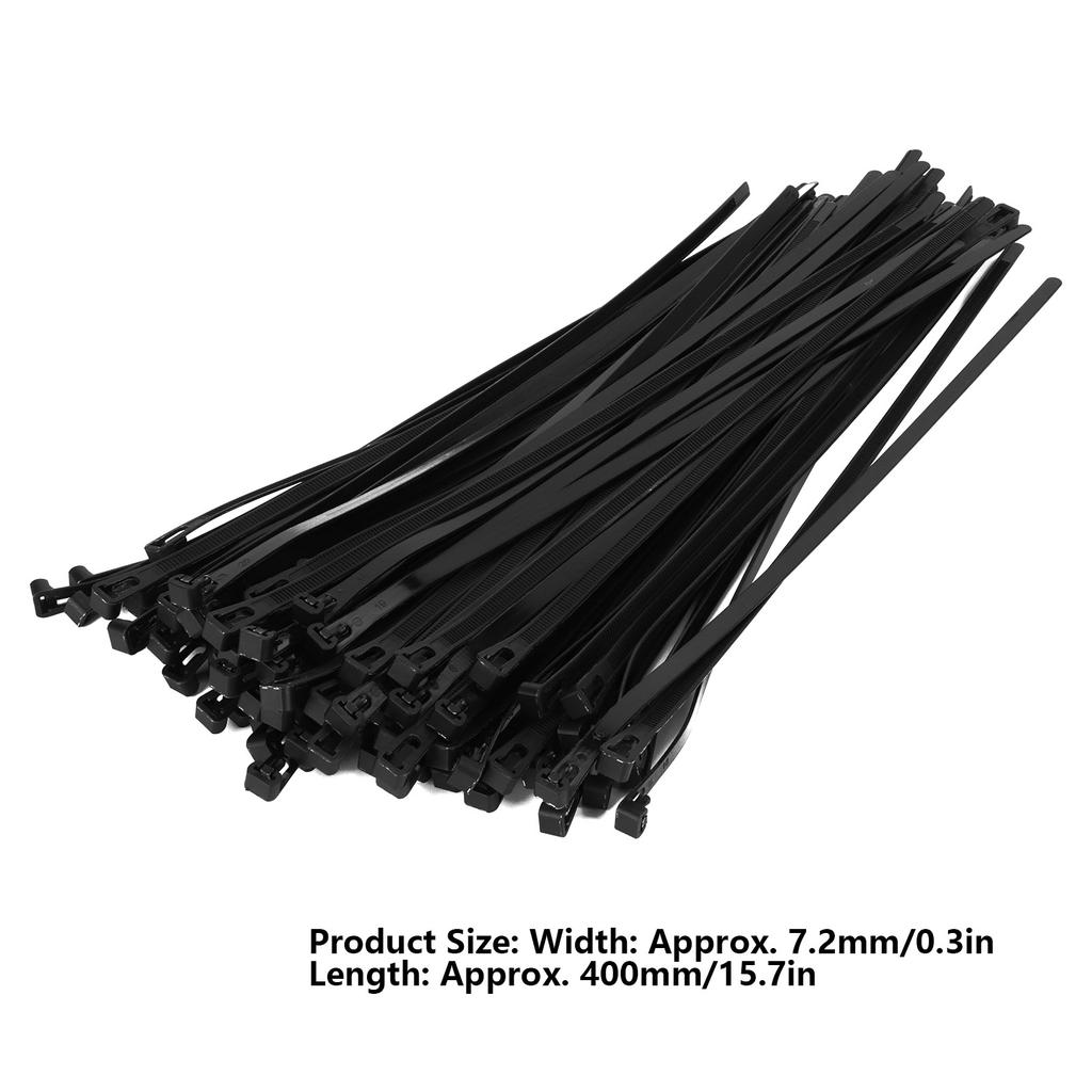 100Pcs Cable Ties Multiple Use Fastener Thick Thin Nylon Zip Wraps Supplies 8 x 400