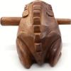 Thailand Solid Wood Carving Frog: 2025 Scenic Souvenir Sound-Making Toad Ornament Gift