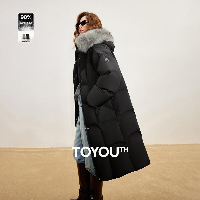 

Женский зимний длинный пуховик с капюшоном и отделкой из искусственного меха Chuyu 2025 XL