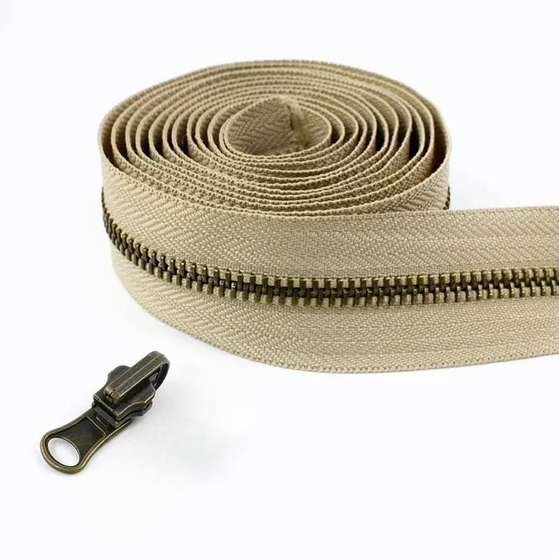 1/2/3/5M Meetee 5# Rollen-Metallreißverschlüsse mit Schiebern Tasche Schuhe Jacke Dekor Verschluss Reißverschluss nach Metern DIY Reparatur Nähzubehör