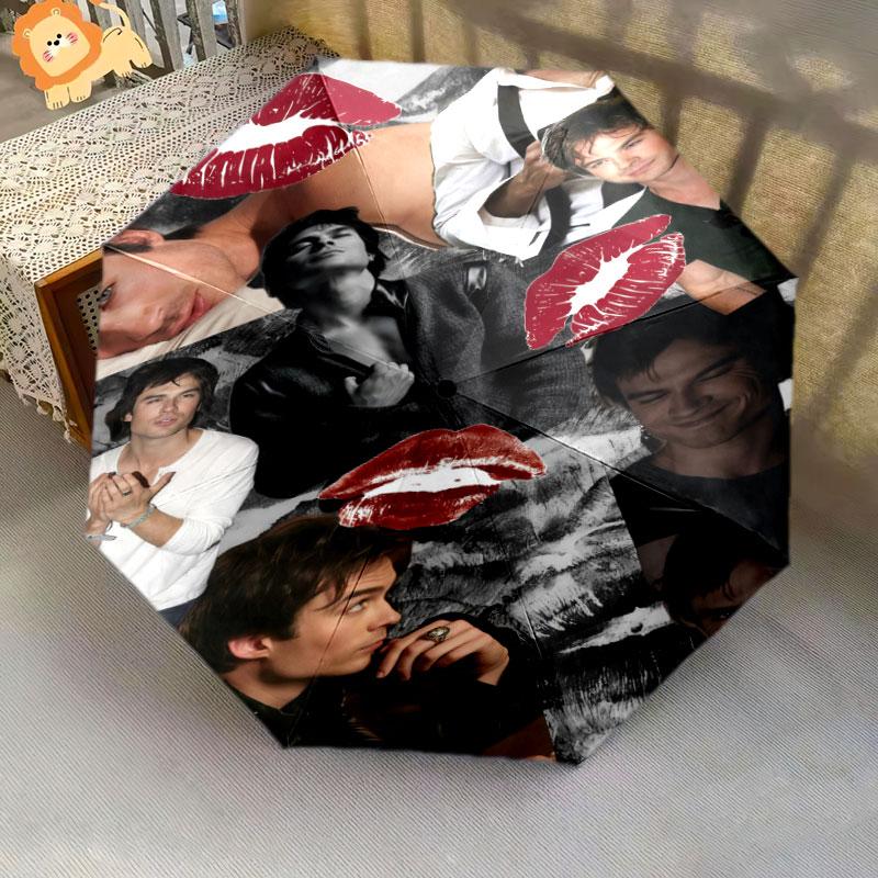1 PC Automatic Folding Umbrella - The Vampire Pattern, Portable & Foldable Design with 8 Ribs, Christmas Birthday Gifts