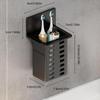 3pcs Free Installation Plastic Wall Mounted Drainage Storage Rack Toothbrush Holder Cosmetics Storage Box