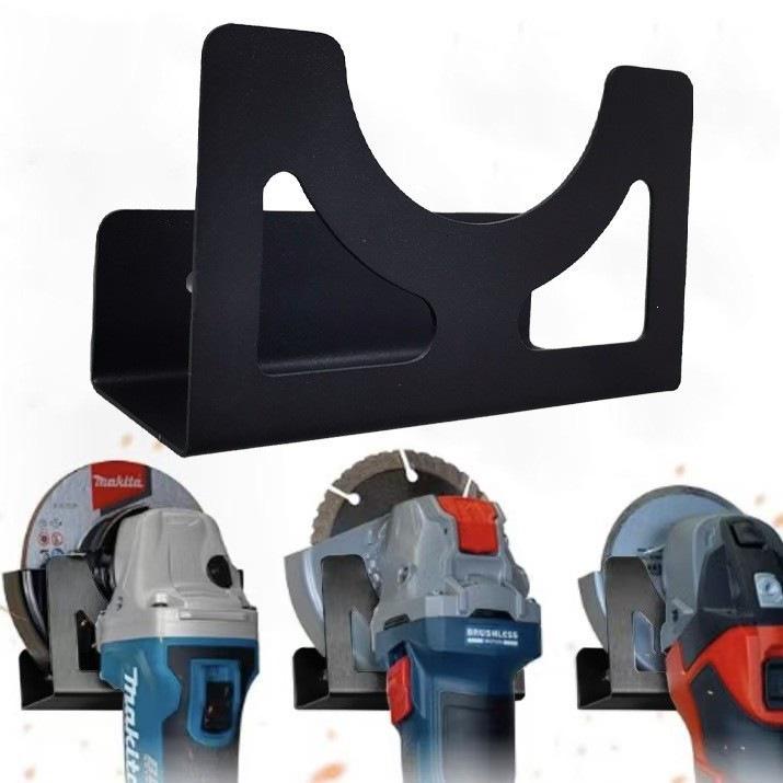 Black Wrought Iron Wall-Mounted Grinder Storage Rack