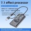 External USB Sound Card ABS Computer Voice Changer New Audio Adapter
