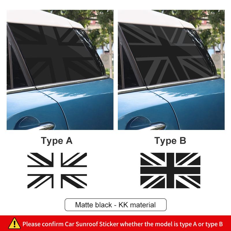 Union Jack Car Side Window Sticker For Mini Cooper R56 R60 F56 F54 F55 F60 F65 F66 U25 J01 J05 General Car Styling Accessories