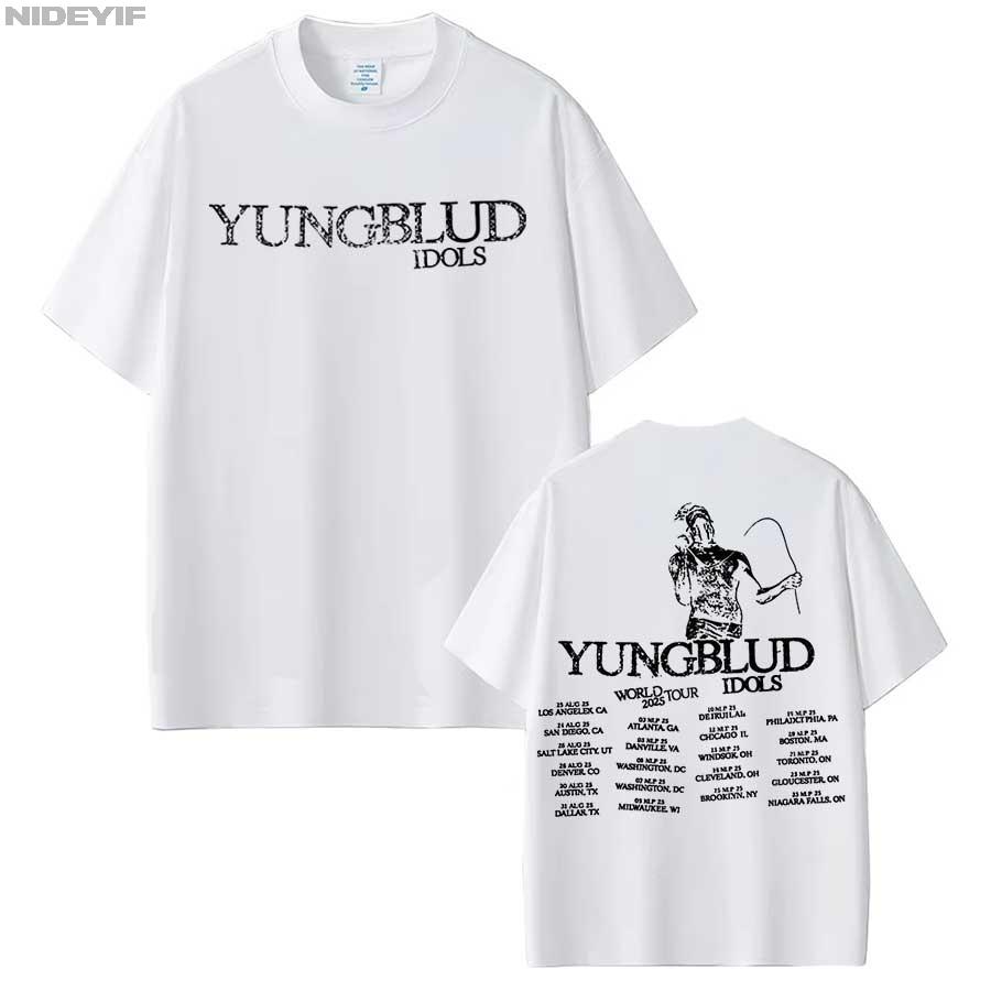 Yungblud IDOLS One More Time World Tour T shirt for Men Women Hiphop Streetwear Oversized Tops 100 Cotton TShirt YBD24 S