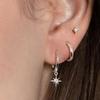 3Pcs  Star Drop Ear Hoop Set For Women Elegant Luxurious  Earring Jewelry Gift