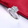 100%   Copper 0.5-3 Carat 8.0mm D Color Moissanite Ring For Women Top Quality Sparkling Wedding Jewelry
