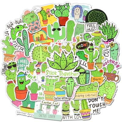 10/30/50 PIEZAS Pegatinas de Cactus de Dibujos Animados para Niños DIY Portátil Coche Bicicleta Guitarra Equipaje de Viaje Impermeable Genial Lindo Paquete de Pegatinas Juguete para Niños