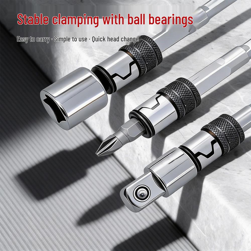 Kompakte, selbstverriegelnde Schraubendreher-Bit-Verlängerungsstange mit Doppelfunktion