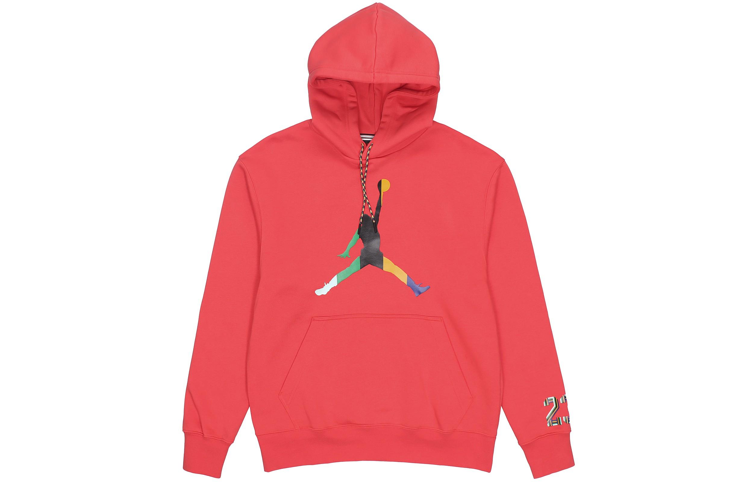 Sweatshirts Jordan Unisexes à Capuche Rouges Épais Coupe Régulière L red