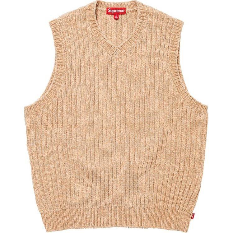 Supreme FW24 WEEK10 Chenille Sweater Vest Logo Unisex SUP-FW24-182