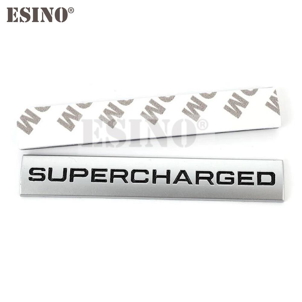 Car Styling Supercharged Logo 3D Metal Chrome Zinc Alloy Emblem Badge Decal Auto Accessory for Land Rover Ranger Rover XS4