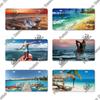 Putuo Decor Beach Licenses Plate Vintage Tin Sign Plaque Metal Car Plate for Living Room Door House Home Wall Art Decor