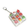 Christmas  Tree Square Fidget Keychain 9-Key Button Decompression Toy  Kids Bag Pendant