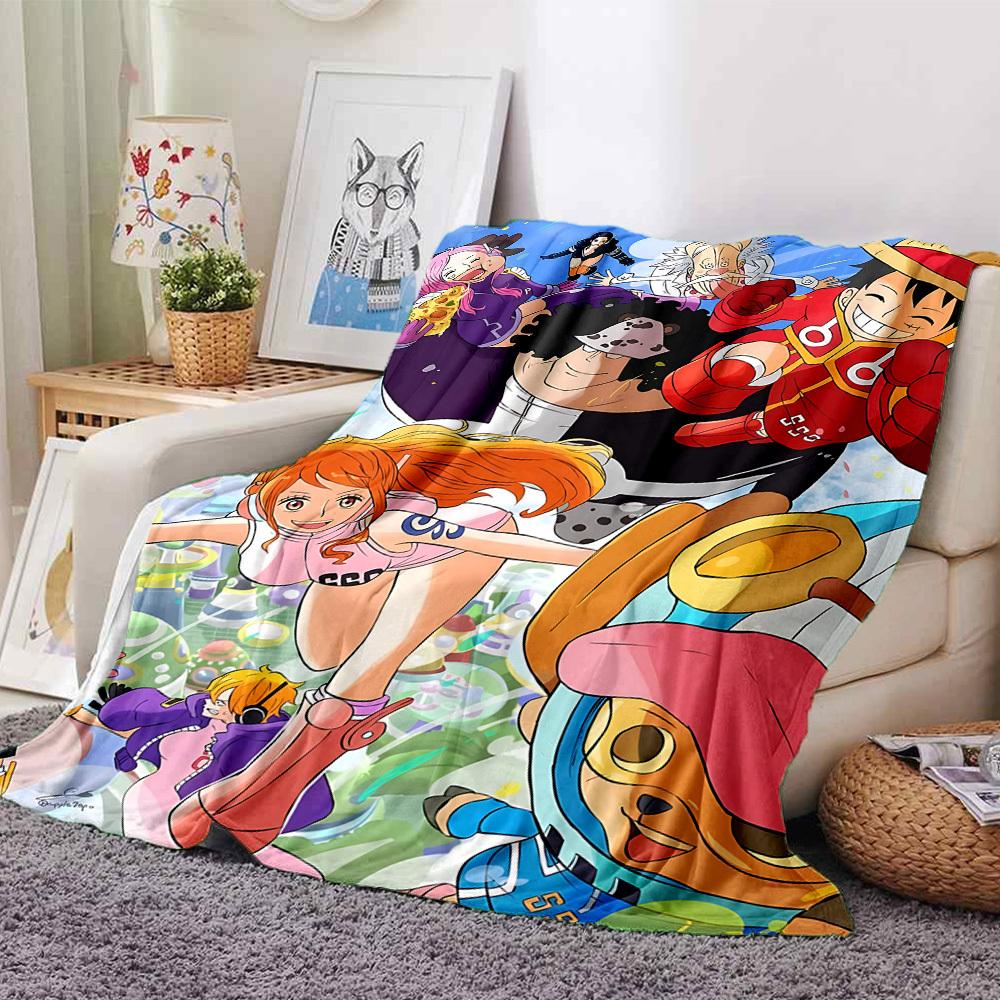 

1 шт. Плед One Piece, Мягкий Фланелевый, Уютный на Все Сезоны, Полиэстер, Идеально для Дома, Офиса 80cmx120cm