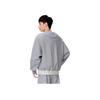 Li Ning Badfive Series Chinese Character Print Solid Color Cotton Crew Neck Pullover Long Sleeve Sweatshirt Unisex sweatshirt Gray AWDSG19-2