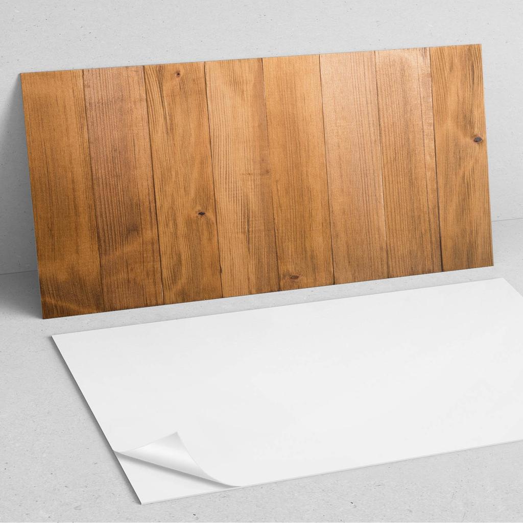 Naklejany Panel Pcv Z Motywem Idealny Do Przedpokoju 120X60 Cm Drewniana Struktura Desek