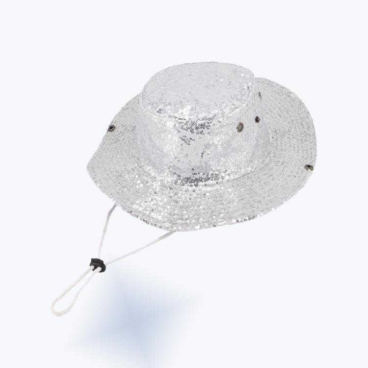 Sequined Bucket Hat Outdoor Sun Hat for Outdoor Fishing Hiking Caps Breathable Sunscreen for Hot Season
