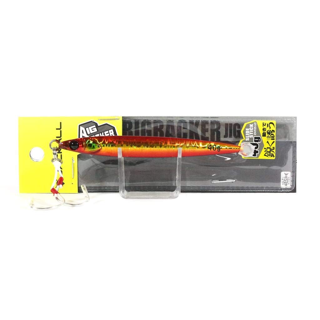JACKALL Big Backer Metal Stick 40g Red Wave Jig/Slide Gold/Magma Holo.