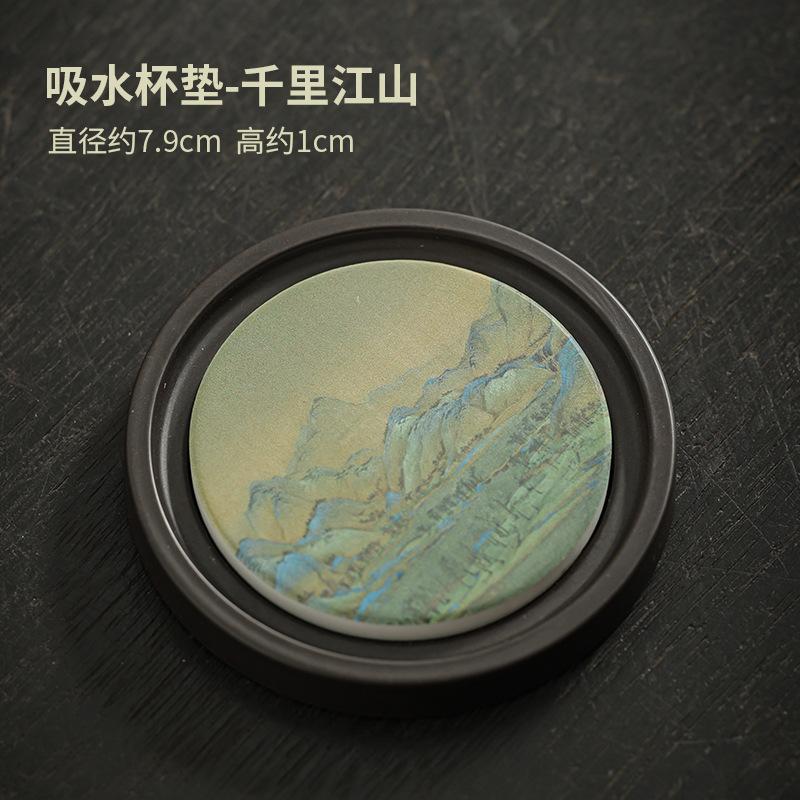 Retro Chłonne Elektryczne Drewniane Podstawki pod Kubki Boutique do Filiżanek Kawy Izolacja Cieplna Podkładki Akcesoria do Serwisów Herbaty Rękodzieło