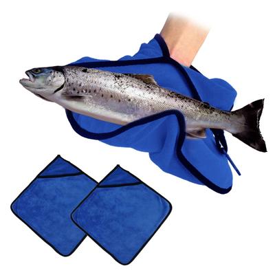 Archnote Fishing Towel, Fishing Rod Wiper, Blue, 2-Piece Set