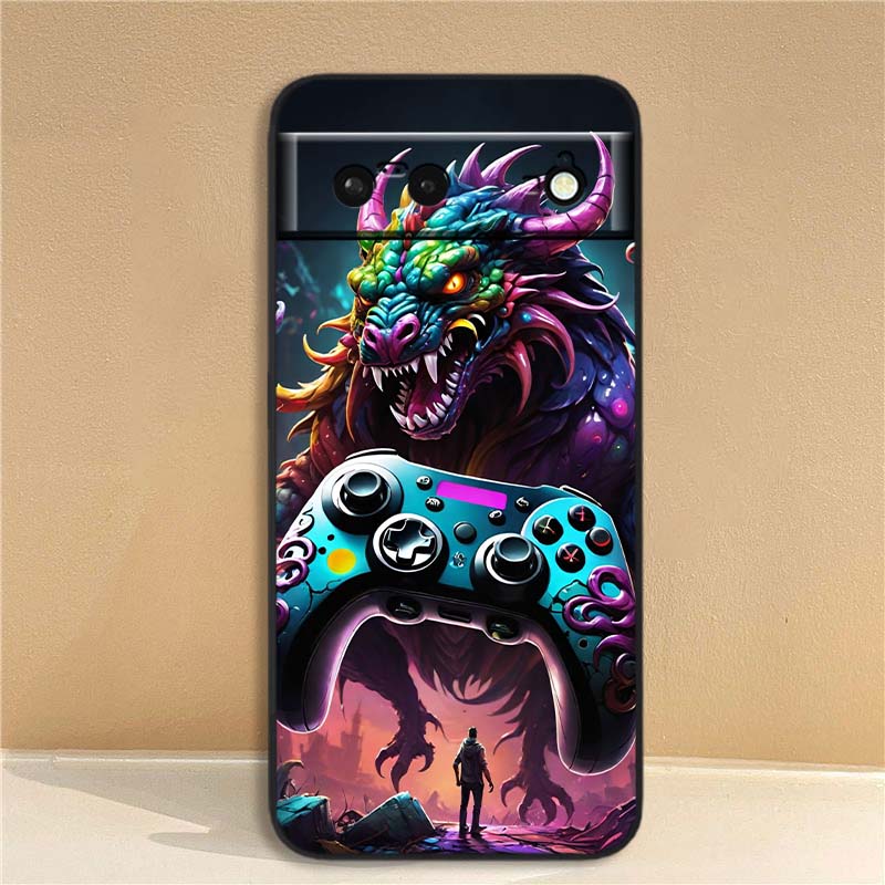 

Creative game controller Phone Case For Google Pixel 10 9a 9 8A 8 7 7A 6 6A Pro XL 2024 5G Black Soft TPU Silicone Google Pixel 6a