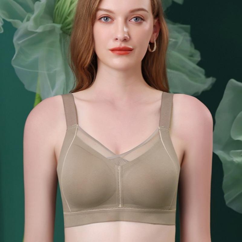 

Бесшовный фиксированный бюстгальтер с полной чашкой для большой груди, чтобы сделать ее визуально меньше, с эффектом пуш-ап для поддержки боковой груди и предотвращения обвисания, без косточек 6XL дубильная кора