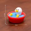 Resin Miniature Figurines DIY Doll House Aquarium Dollhouse New White Duck Ornament