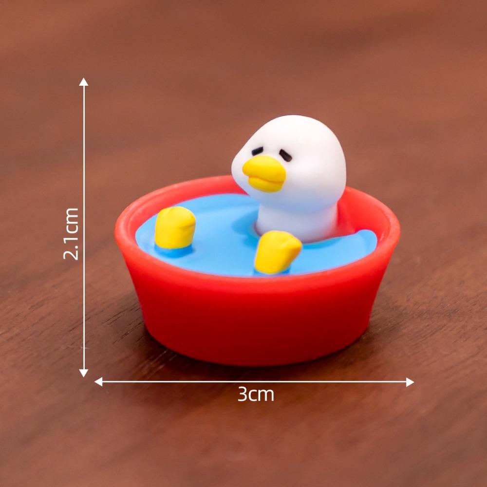 Resin Miniature Figurines DIY Doll House Aquarium Dollhouse New White Duck Ornament