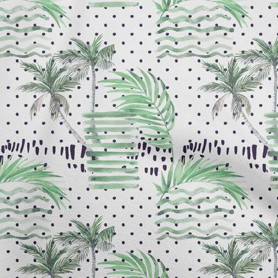 Cotton Flex Green Fabric Tropical Sewing Fabric By The Yard Printed Diy Clothing Sewing Supplies 40 Inch
