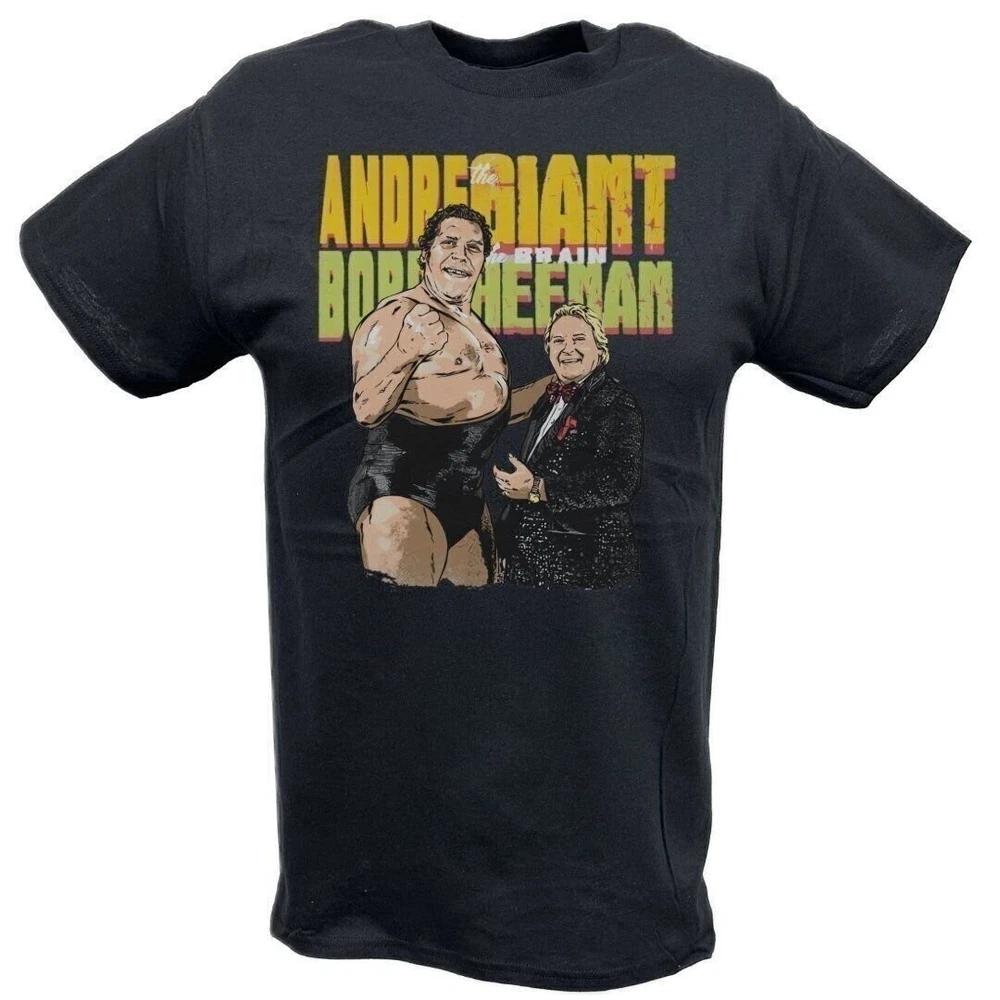 Andre The Giant Bobby The Brain Heenan Legends Black Tshirt S