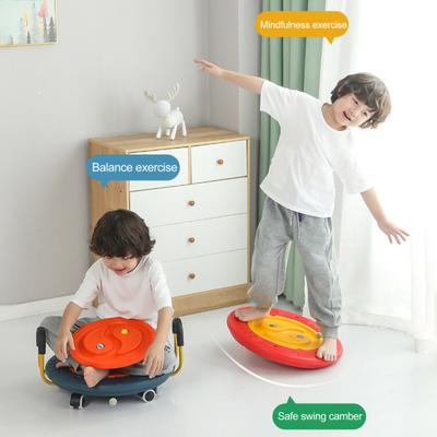 Balance Board with 5 Balls Wheels Handle Heavy Duty Portable Maze Wobble Board Toddler Sensory Balance Training Rocker Board Kids Physical Therapy Toy
