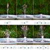 6.5W Solar Fountain Pump Built-in 5000mAh Battery, Solar Powered Water Fountain Pump with LED Lights for Pond, Garden