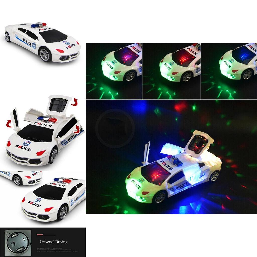 Stunning Police Car Led Light Music Rotating Toy For Kids Universal Driving Fun