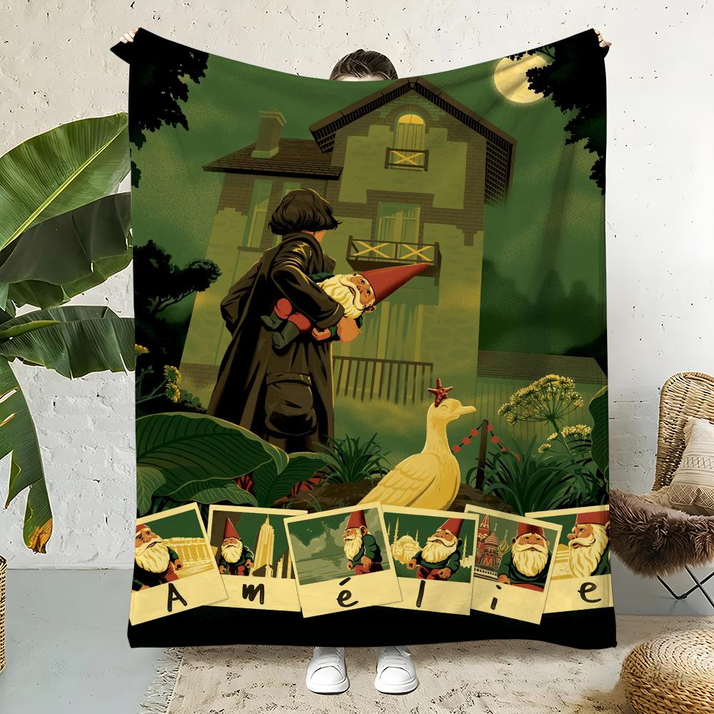 Movie A-amelie Throw Flannel Throw Blanket,Bed Home Office Nap Blanket Travel,Camping,Picnic Blanket Soft Decor 75X95CM