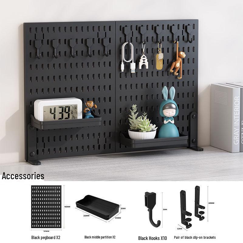 Desktop DIY Pegboard: Large Accessory Holder for Office or Home Desk, Clamp-Standing Storage, Hanging Rack, Countertop Decoration Display.