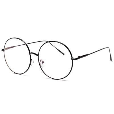 Large Round Delicate Stainless Steel Date Sunglasses Glasses, Frame, Glasses, Glasses, (Black) [Product]