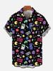 Cute Cartoon Animal Graphic 3d Print Shirts For Men Fashion Hawaiian Shirt Beach Blouses Short Sleeve Vocation Lapel Shirt Boy