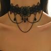 European and American Vintage Lolita Lace Tassel Choker Necklace Bohemian Necklace