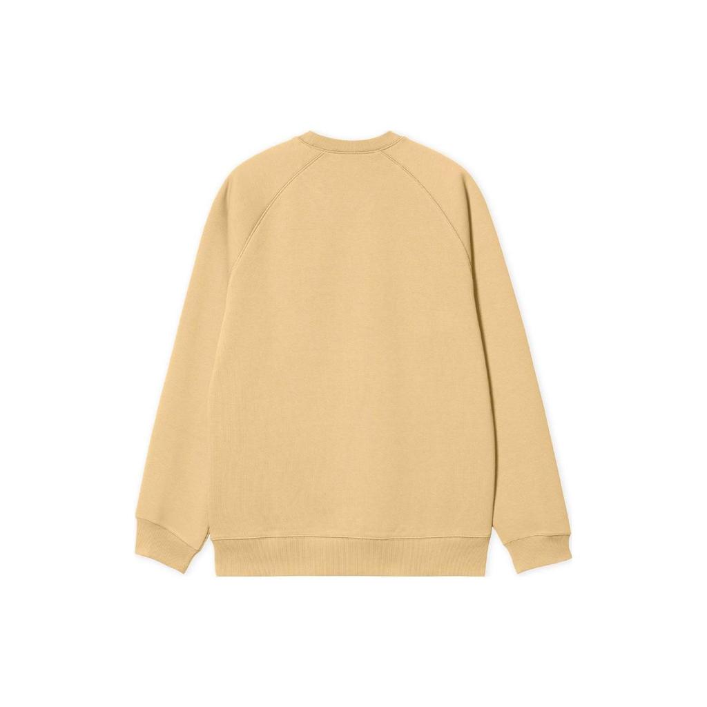 Carhartt WIP SS23 Logo Print Pullover Crewneck Sweatshirt Men Sweatshirt Yellow I026383-1NS-XX