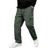 Herren Slim Fit Cargohose mit mehreren Taschen Gerades Bein Kordelzug Elastischer Bund für Lässige Tägliche Kleidung