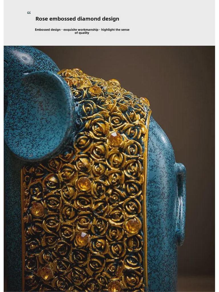 Ornamente retro chinezești cu elefant, mamă și copil, pentru decor de casă și birou - Atrage bogăția și averea, livrare gratuită