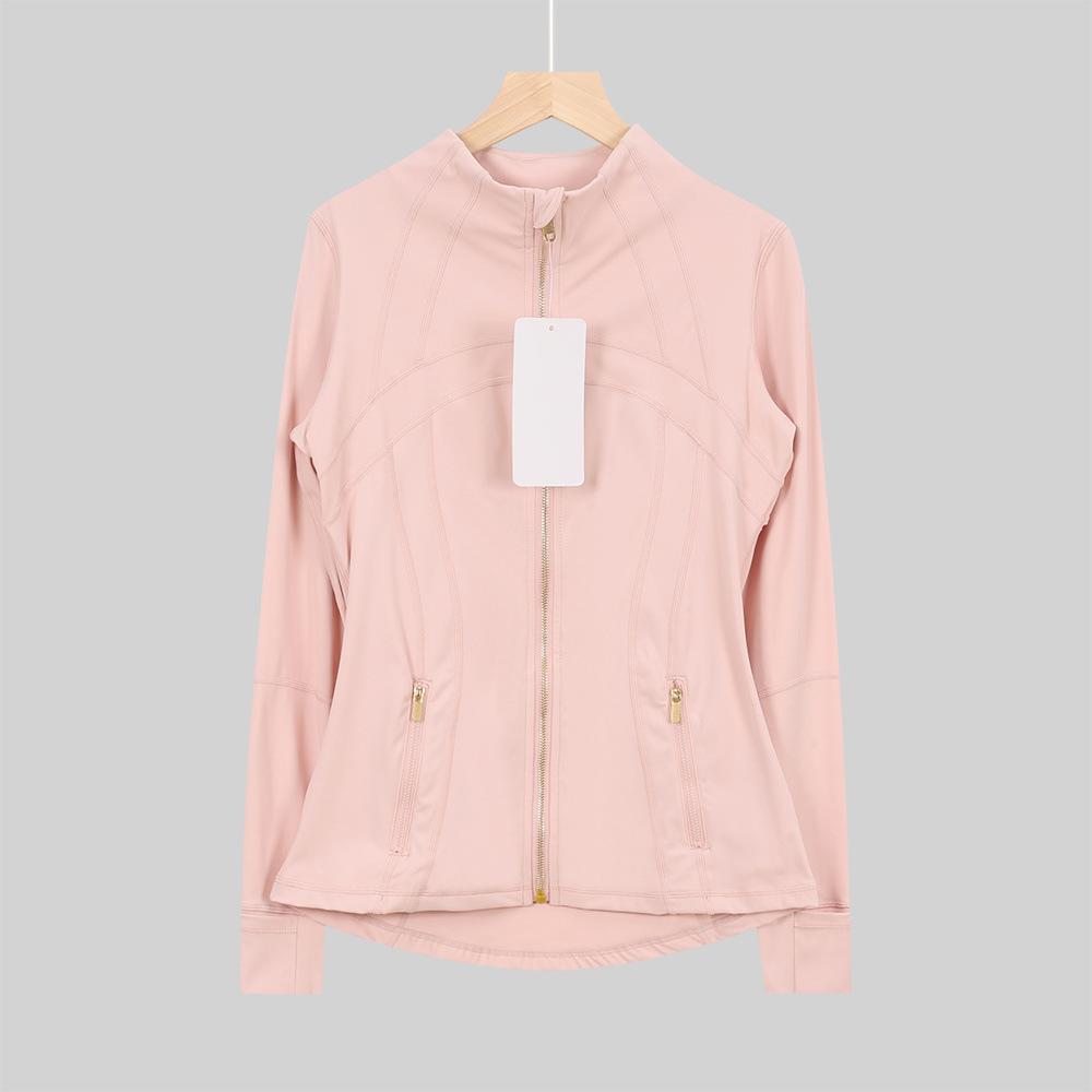 Available: Original Gold Quick-Dry Slimming Fitness Jacket with Stand-Up Collar and Long Sleeves for Running & Yoga.