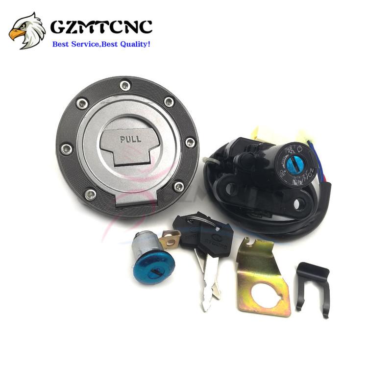 For Yamaha YZF R1 2002-2003, 2007-2010 R6 2004, 2006-2013 FJR1300 01-10 FZ6 R6S Ignition Switch Seat Lock Fuel Gas Cap with Keys